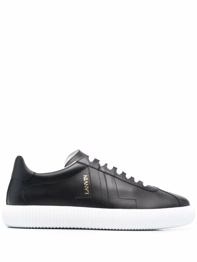 商品Lanvin|Lanvin Men's  Black Leather Sneakers,价格¥3700,第1张图片