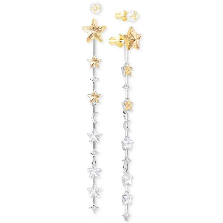 商品Swarovski|Two-Tone 2-Pc. Set Stud & Linear Drop Earrings,价格¥955,第1张图片