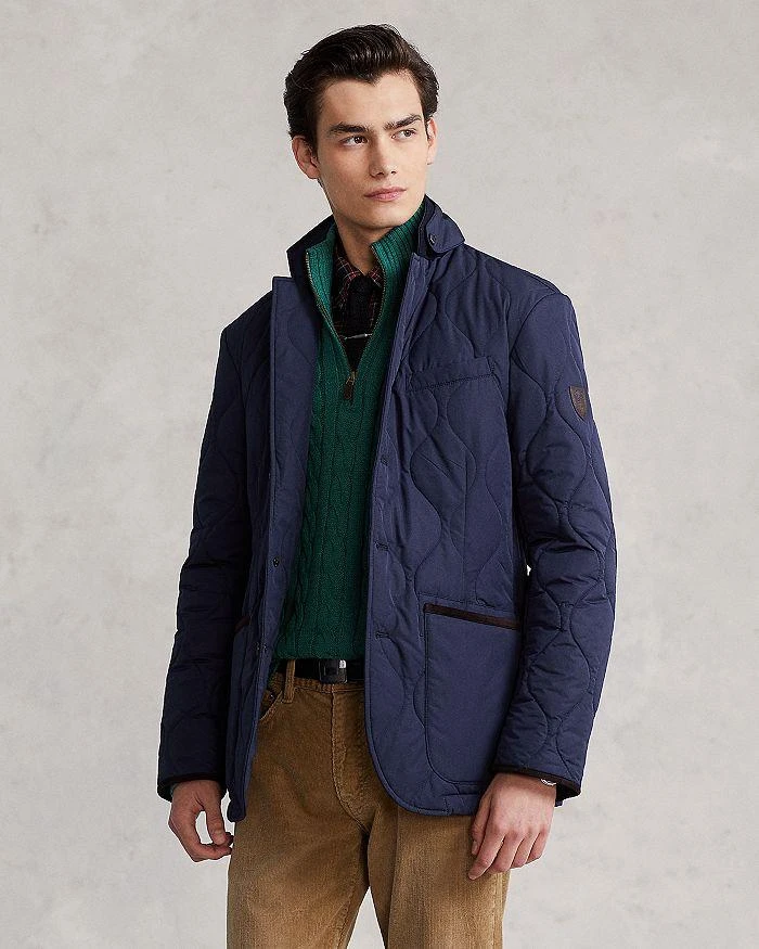 商品Ralph Lauren|Suede Trim Quilted Jacket,价格¥2493,第2张图片详细�描述