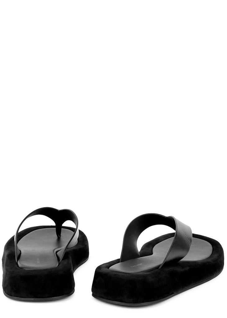 商品The Row|Ginza black leather flip flops,价格¥9887,第3张图片详细描述