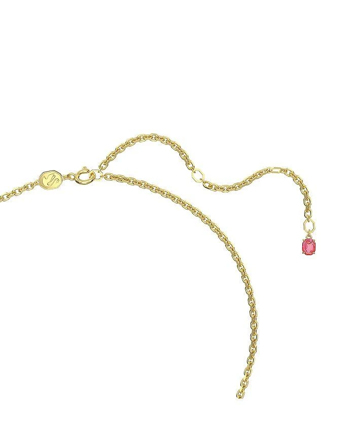 商品Swarovski|Idyllia Pink Crystal Flower Convertible Pin & Pendant Necklace in Gold Tone, 21.66",价格¥2758,第4张图片详细描述