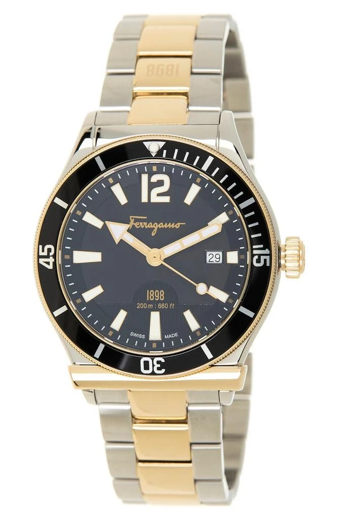 商品Salvatore Ferragamo|Men's 1898 Gold IP Stainless Steel Bracelet Watch, 44mm,价格¥4055,第1张图片