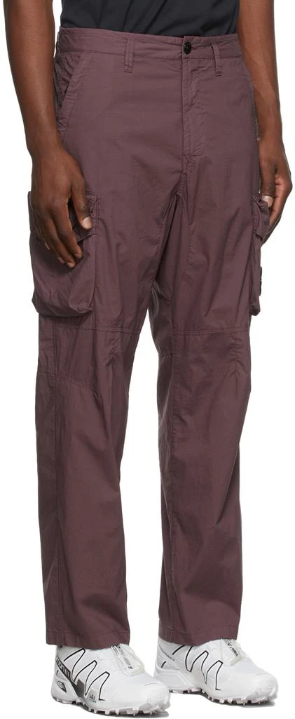 商品Stone Island|Burgundy Cotton Cargo Pants,价格¥1919,第2张图片详细描述