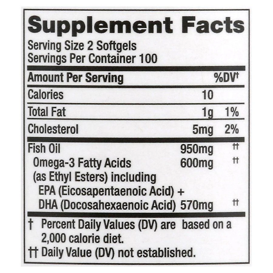 商品Finest Nutrition|Fish Oil 1200 mg Softgels,价格¥82,第3张图片详细描述