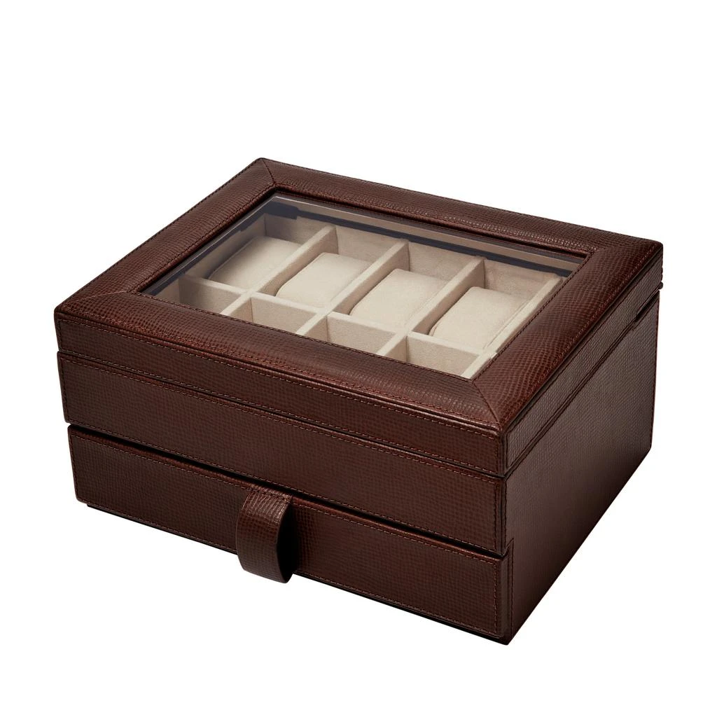 商品Fossil|Fossil Men's Walter Leather Watch Box,价格¥679,第2张图片详细描述