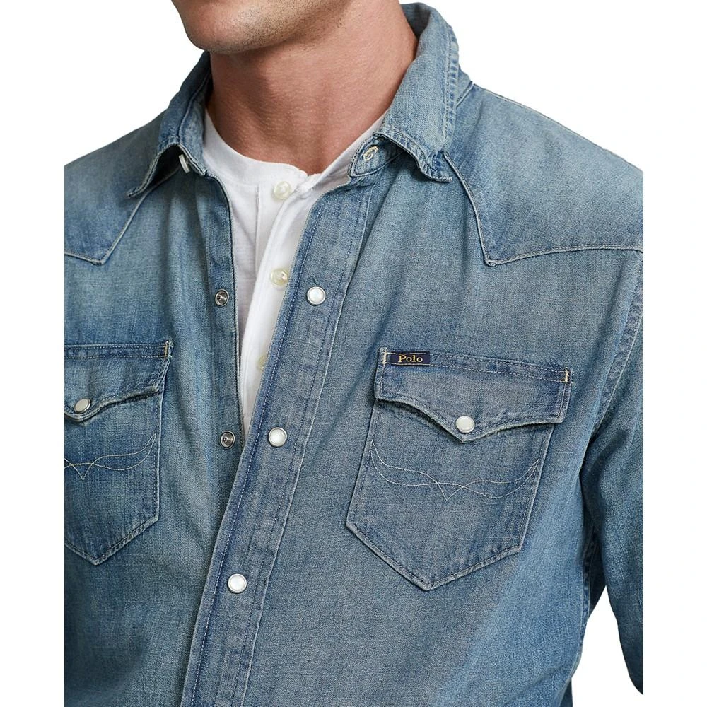 商品Ralph Lauren|Men's Classic-Fit Western Shirt,价格¥662,第4张图片详细描述
