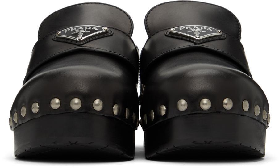 商品Prada|黑色 Studded 凉鞋,价格¥11667,第4张图片详细描述