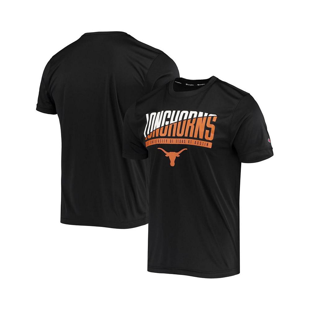 Men's Black Texas Longhorns Wordmark Slash T-shirt商品第1张图片规格展示