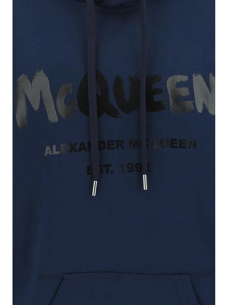 商品Alexander McQueen|Alexander McQueen Logo Printed Drawstring Hoodie,价格¥2756,第3张图片详细描述