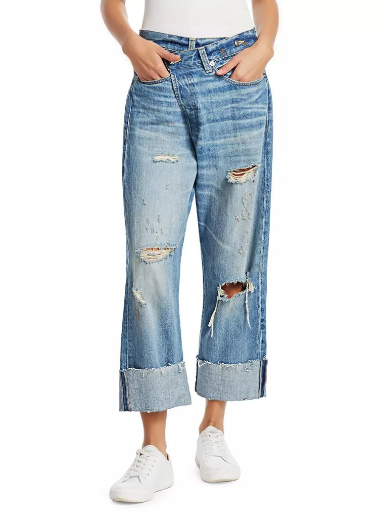 商品R13|Distressed Crossover Jeans,价格¥1669,第3张图片详细描述