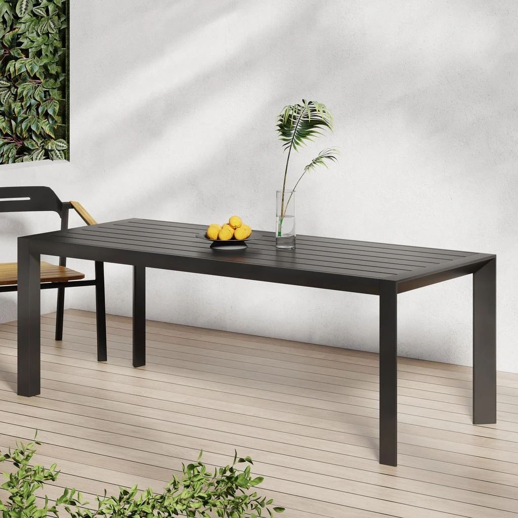 商品Streamdale Furniture|Streamdale Modern Aluminum Slat Outdoor Dining Table,价格¥6613,第5张图片详细描述