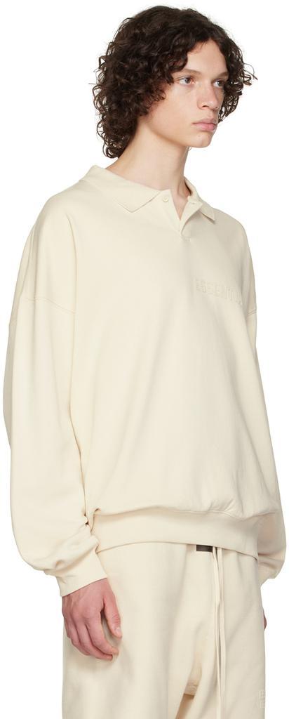 商品Essentials|Off-White Long Sleeve Polo,价格¥527,第4张图片详细描述