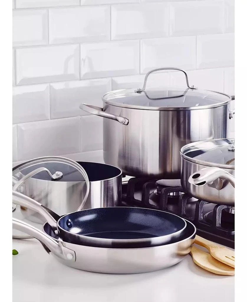 商品Blue Diamond|Stainless Steel Clad Pro 10 Piece Cookware Set,价格¥2579,第2张图片详细描述