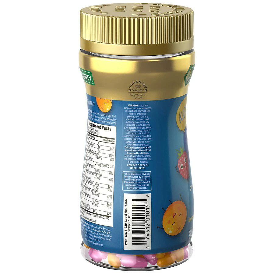 商品Nature's Bounty|Kids Multi Jelly Beans, Raspberry Orange Twist Flavor,价格¥125,第3张图片详细描述