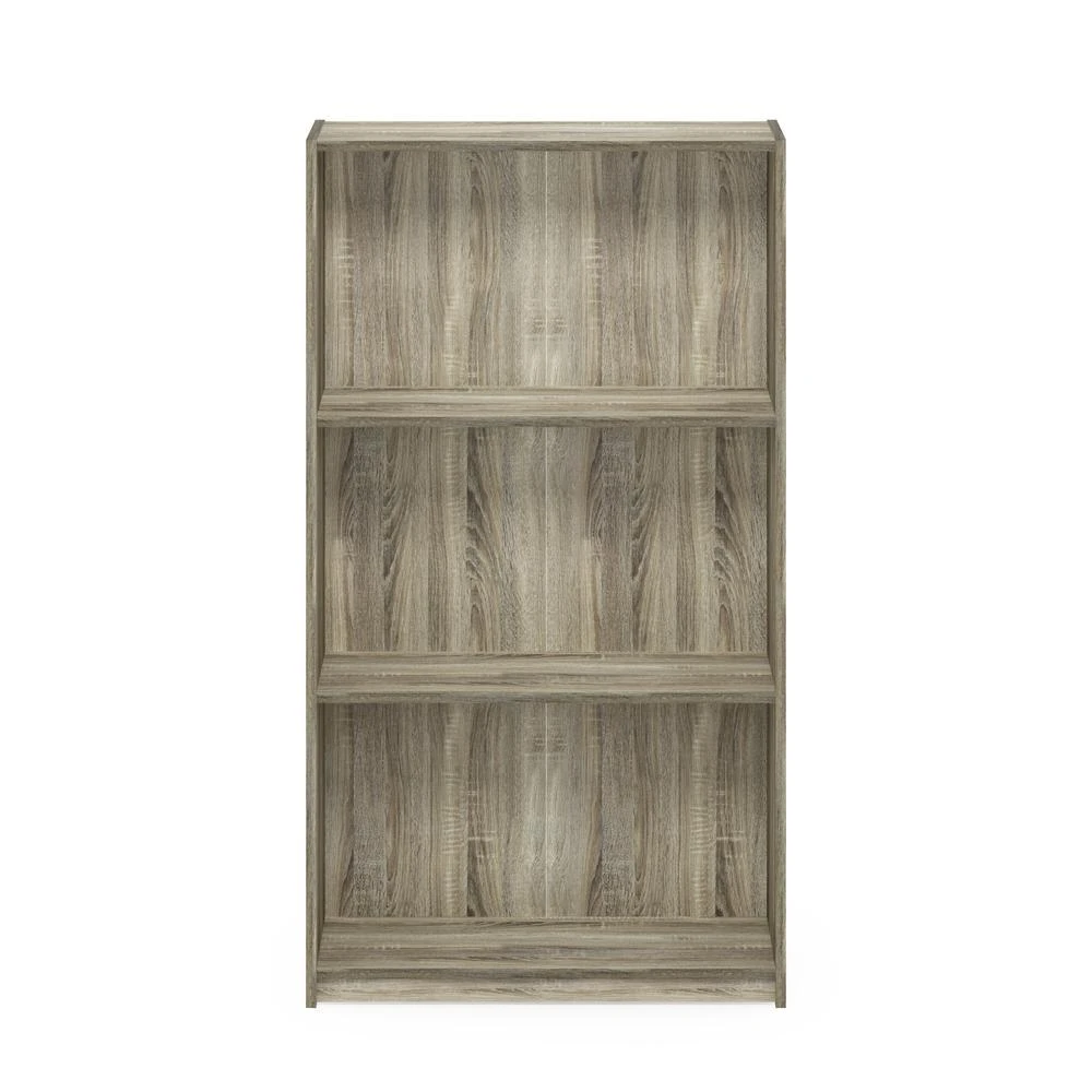 商品Furinno|99736 Basic 3-Tier Bookcase Storage Shelves, Sonoma Oak,价格¥537,第3张图片详细描述