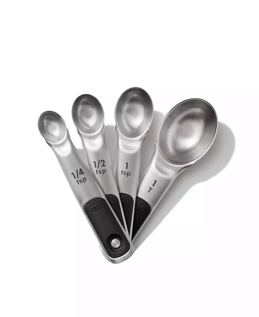 商品OXO|Good Grips Set of 4 Stainless Steel Magnetic Measuring Spoons,价格¥90,第3张图片详细描述