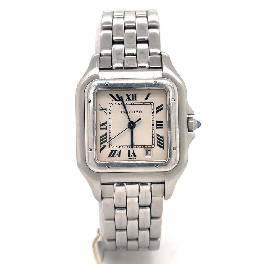 商品[二手商品] Cartier|Pre-owned Cartier Panthre Quartz Silver Dial Ladies Watch W25054P5,价格¥18092,第1张图片