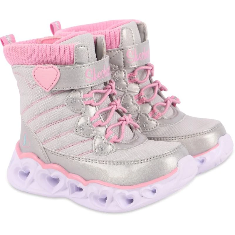 商品SKECHERS|Light up heart chaser boots in silver and pink,价格¥729,第1张图片