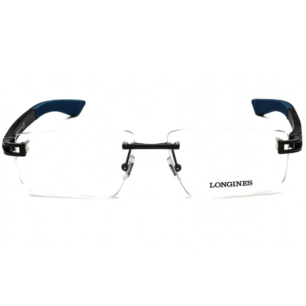 商品Longines|Longines Men's Eyeglasses - Clear Lens Matte Black Rectangular Frame | LG5007-H 002,价格¥392,第2张图片详细描述