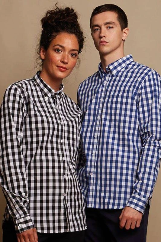 商品Front Row|Front Row Mens Checked Casual Cotton Shirt (Blue Check),价格¥195,第2张图片详细描述