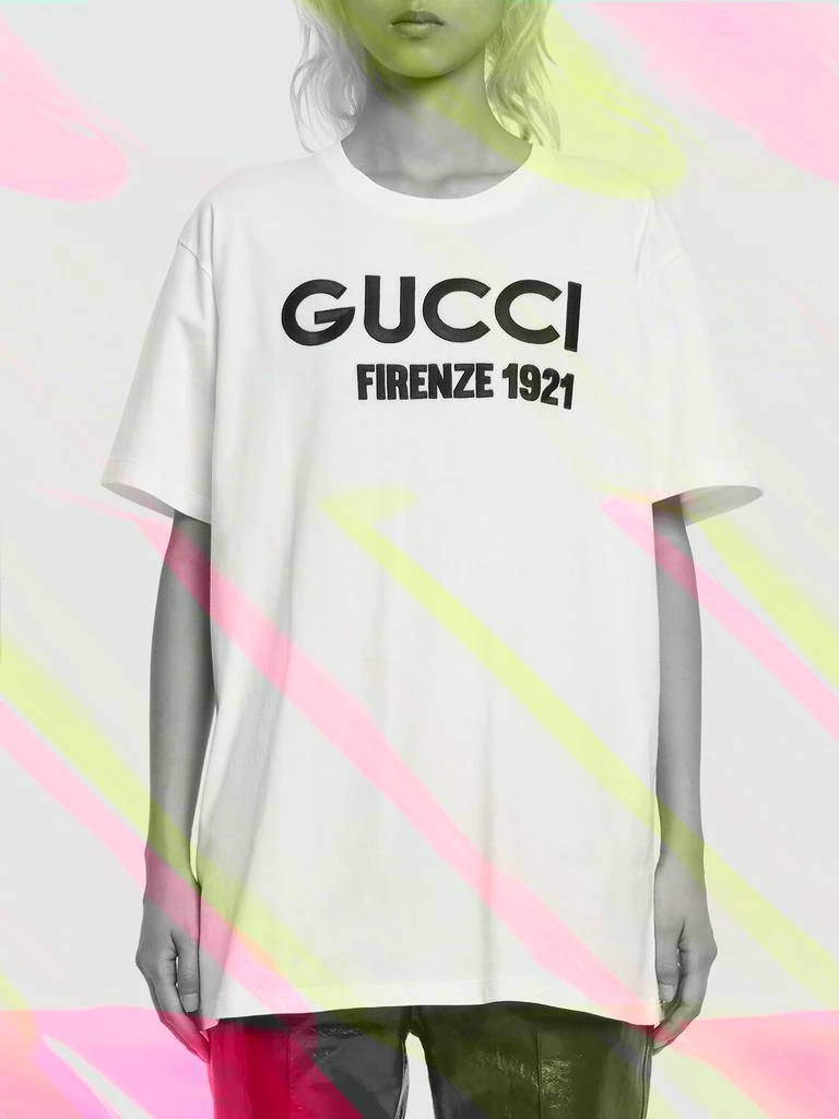 商品Gucci|Logo Cotton Jersey T-shirt,价格¥6040,第2张图片详细描述