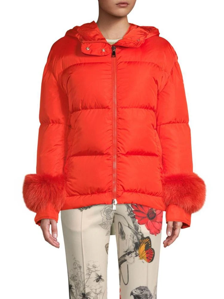 商品Moncler|Effraie Leger 毛绒袖口羽绒服,价格¥9632,第1张图片