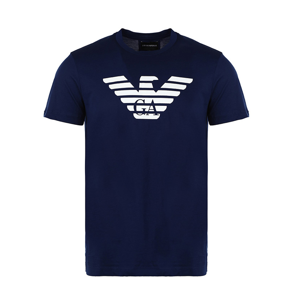 EMPORIO ARMANI 男蓝色短袖T恤 8N1TN5-1JPZZ-0977商品第1张图片规格展示