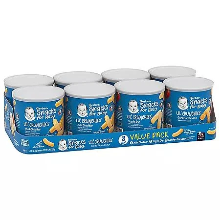 商品Gerber|Crunchies 婴儿磨牙零食玉米风味 (1.48 oz., 8罐装),价格¥153,第2张图片详细描述