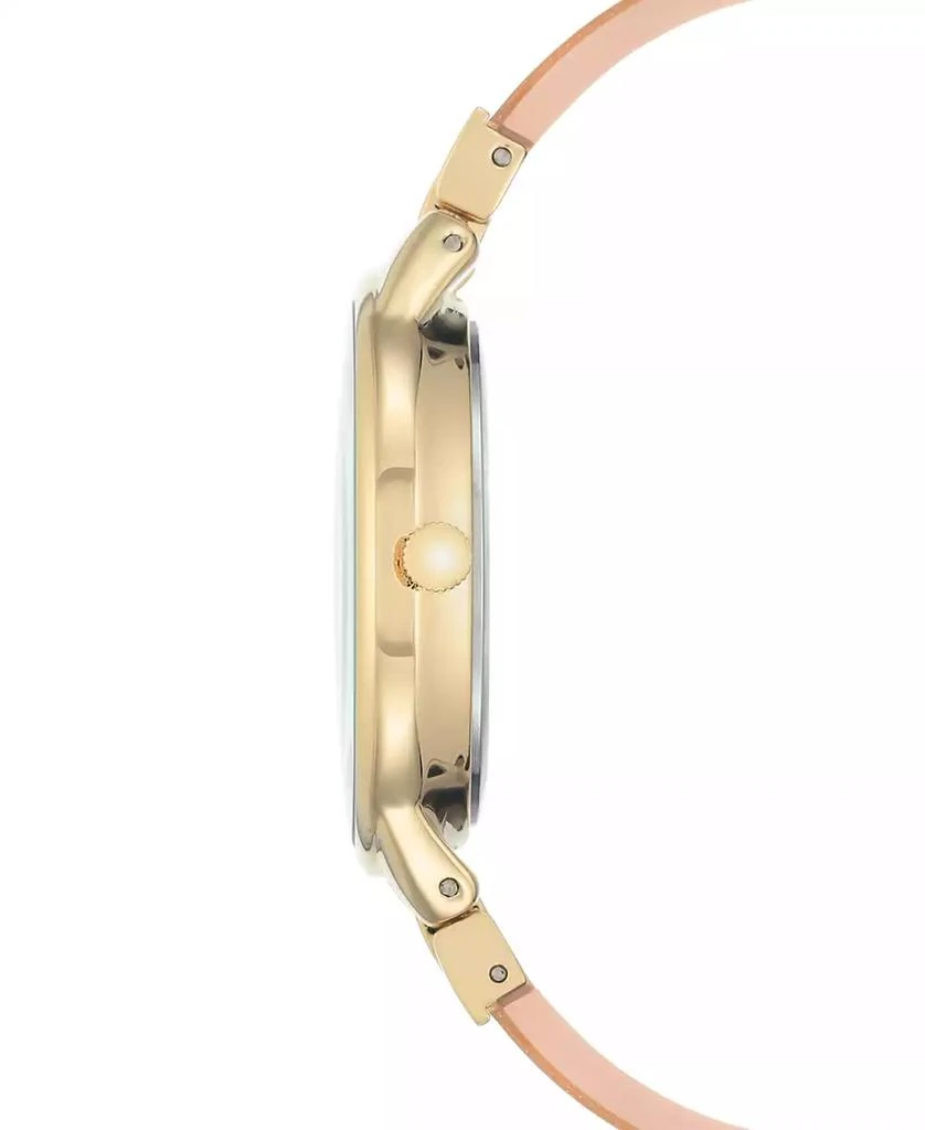 商品Anne Klein|Women's Pink and Gold Shimmer Resin Bangle Bracelet Watch 36mm,价格¥337,第2张图片详细描述