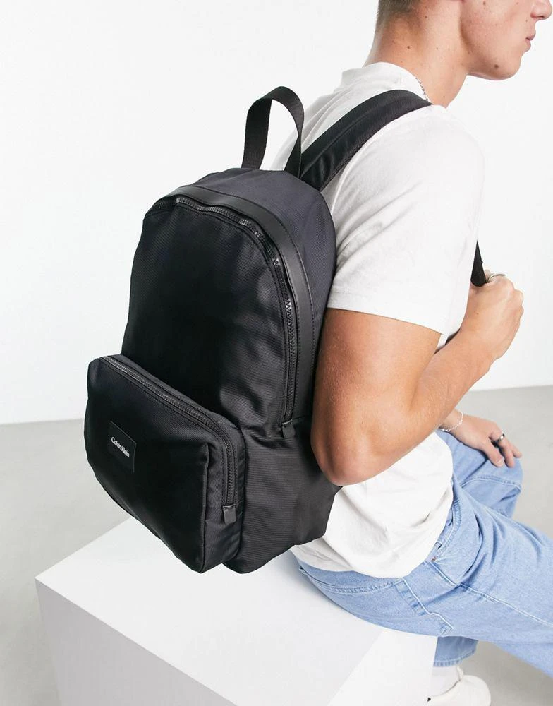 商品Calvin Klein|Calvin Klein logo campus backpack in black,价格¥752,第4张图片详细描述