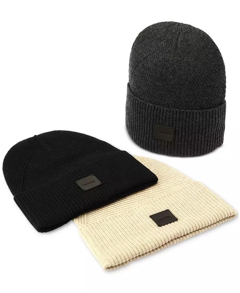 商品Calvin Klein|Men's Side Transfer Cuff Beanie,价格¥182,第5张图片详细描述