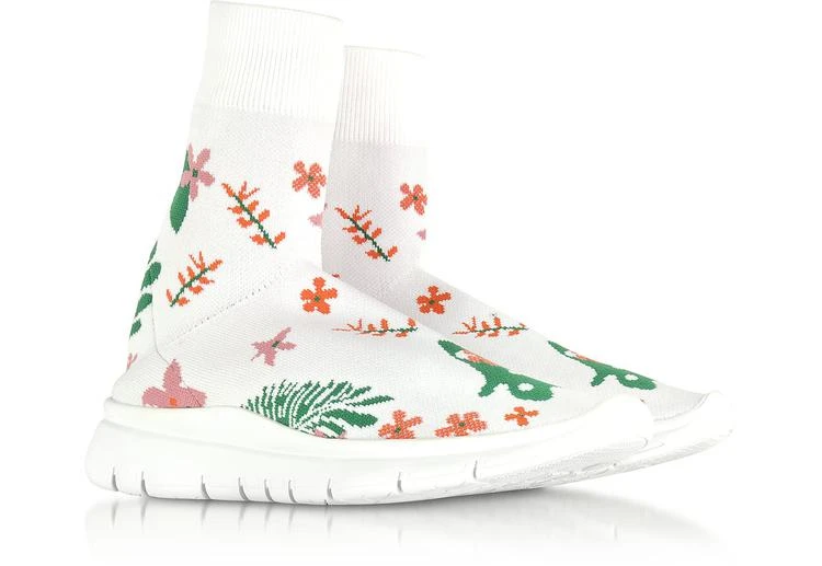 商品Joshua Sanders|White Flower 尼龙袜靴,价格¥1390,第2张图片详细描述