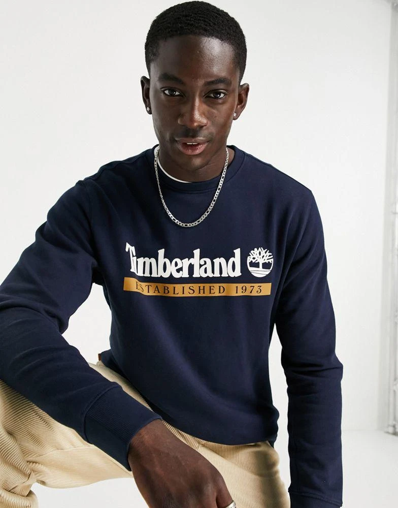 商品Timberland|Timberland Established 1973 sweatshirt in dark blue,价格¥348,第3张图片详细描述