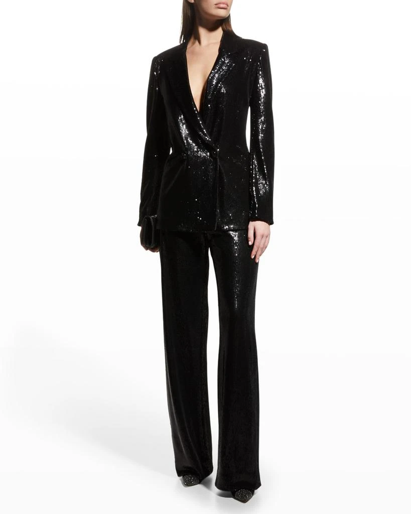 商品Emporio Armani|Snap-Front Sequin Blazer,价格¥6915,第3张图片详细描述