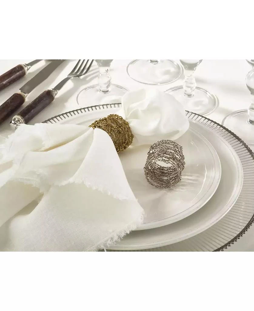 商品Saro Lifestyle|Metal Design Napkin Ring, Set of 4,价格¥135,第3张图片详细描述