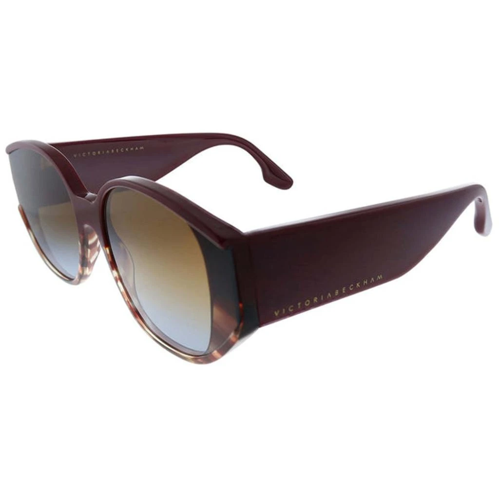 商品Victoria Beckham|Victoria Beckham Women's Sunglasses - Striped Burgundy | VICTORIA BECKHAM VB605S 605,价格¥669,第1张图片
