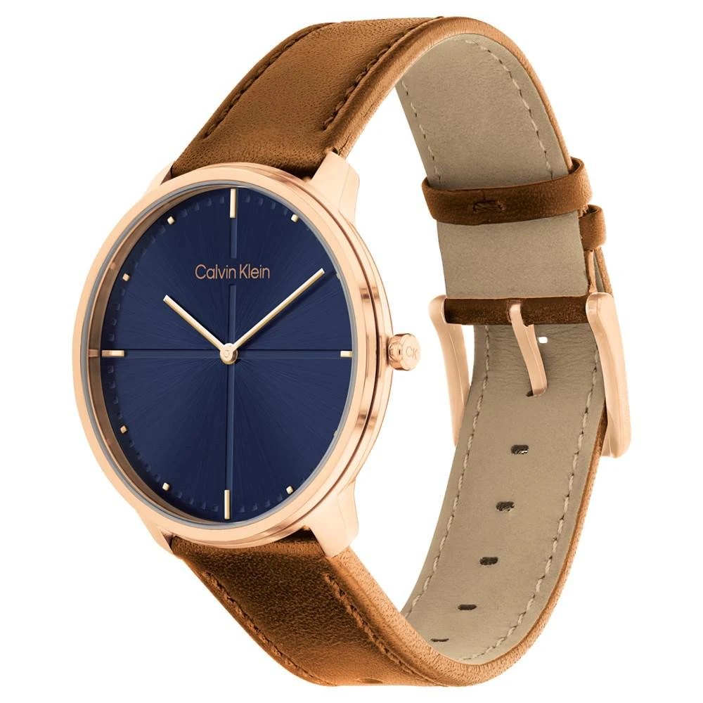 商品Calvin Klein|Unisex Brown Leather Strap Watch, 40mm,价格¥1042,第2张图片详细描述
