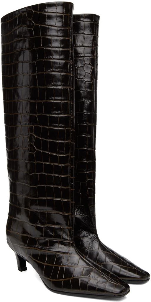 商品Totême|Brown 'The Wide Shaft' Boots,价格¥8339,第4张图片详细描述