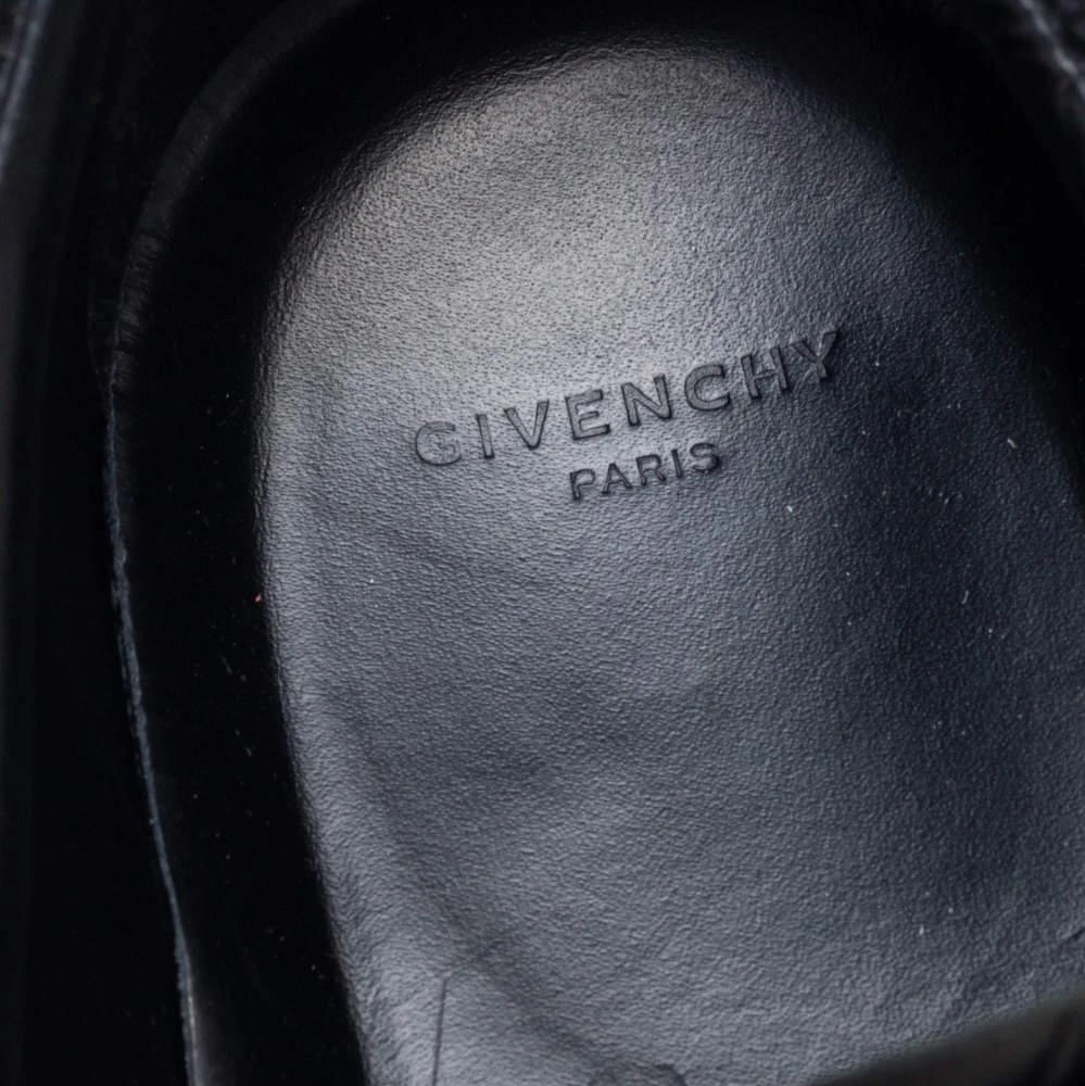 Givenchy Black Leather Star Embossed Lace Up Sneakers Size 42.5 商品