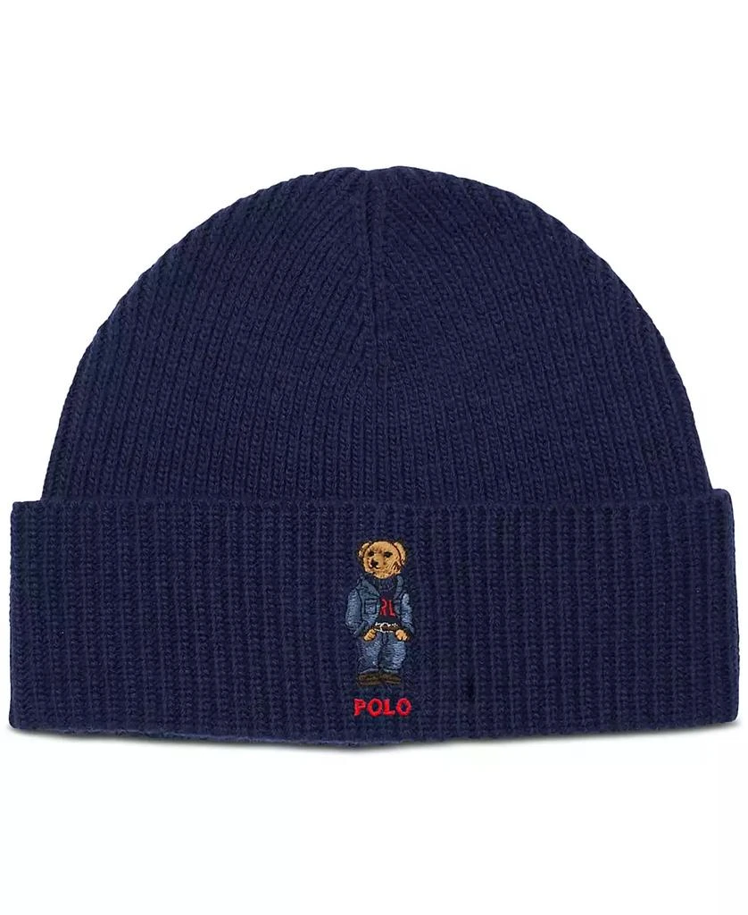 商品Ralph Lauren|Men's Embroidered Bear Cuff Hat,价格¥440,第1张图片详细描述