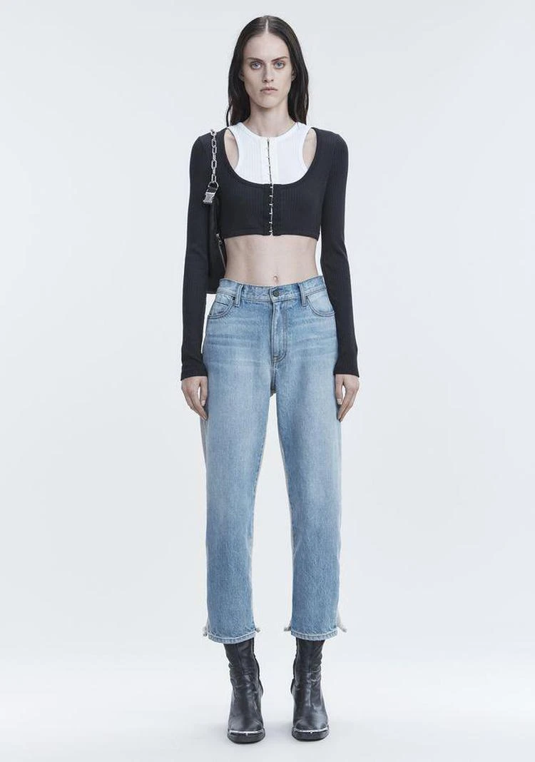 商品Alexander Wang|RIBBED CROP TOP
,价格¥528,第1张图片