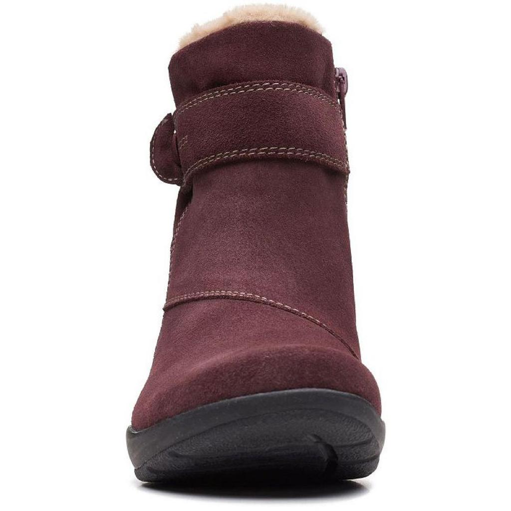 Clarks Roseville Women's Leather Faux Fur Lined Waterproof Ankle Boot商品第9张图片规格展示