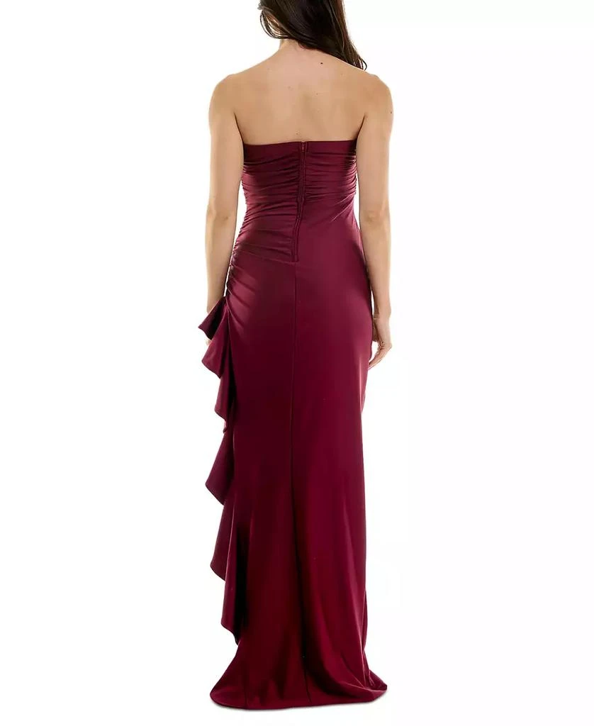 商品KATIA RAE|Juniors' Strapless Ruffled Side-Slit Gown, Created for Macy's,价格¥521,第3张图片详细描述