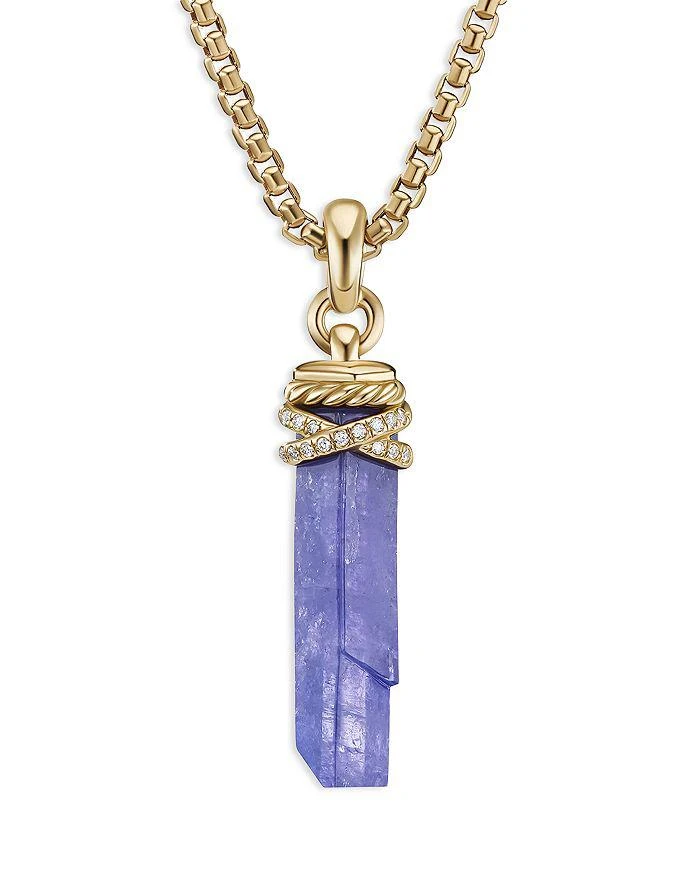 商品David Yurman|Amulets 18K Yellow Gold Wrapped Amulet with Pavé Diamonds,价格¥18687,第4张图片详细描述
