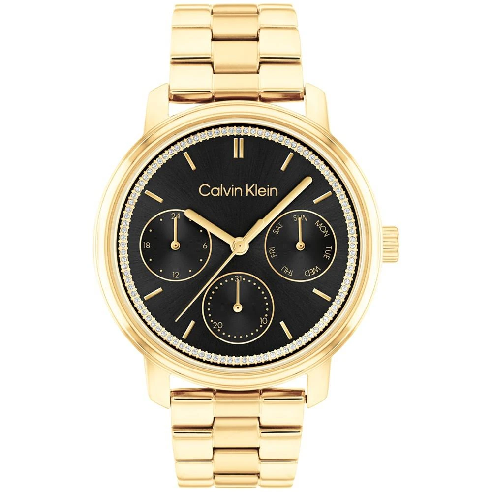 商品Calvin Klein|Women's Gold-Tone Stainless Steel Bracelet Watch 38mm,价格¥1502,第1张图片