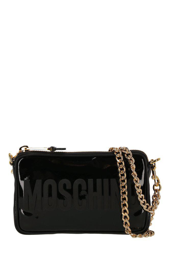 商品Moschino|Moschino Logo Embossed Zipped Crossbody Bag,价格¥2369,第1张图片