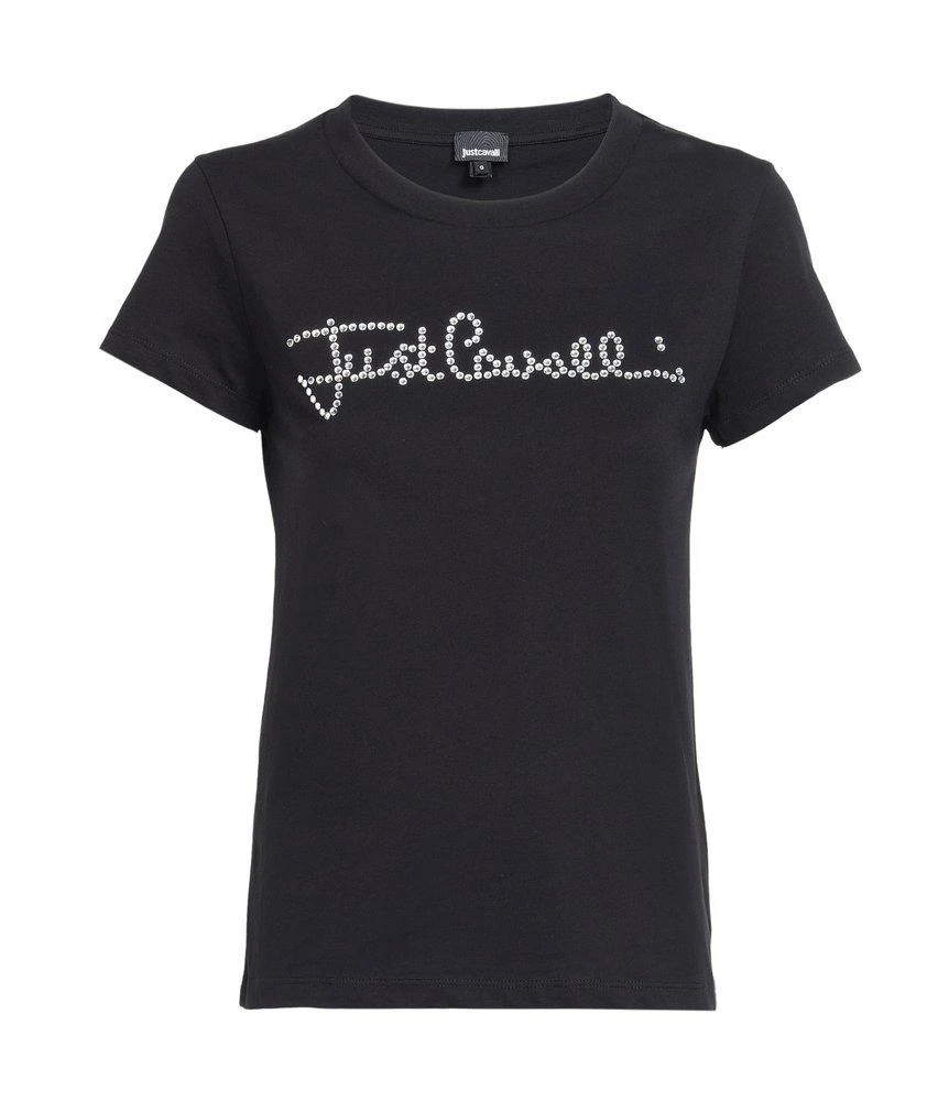 商品Just Cavalli|Just Cavalli Logo Embellished Crewneck T-Shirt,价格¥712,第1张图片