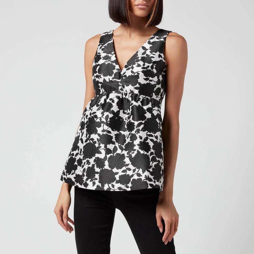 商品Kate Spade|Kate Spade New York Women's Bi-Color Soiree Top - French Cream,价格¥208,第1张图片