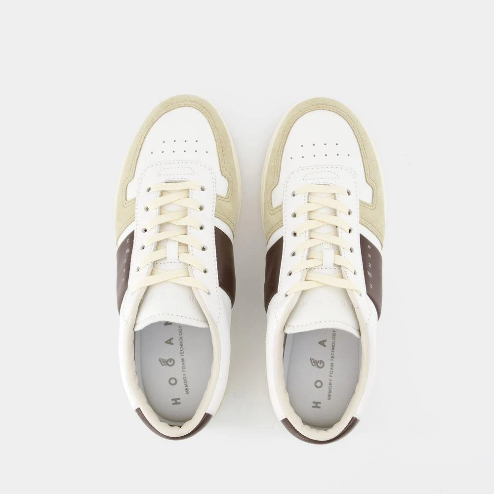 商品hogan|H668 Sneakers - Leather - White,价格¥2256,第4张图片详细描述