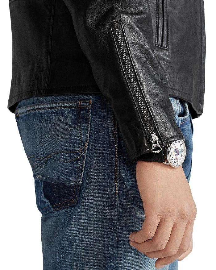 商品Ralph Lauren|Lambskin Leather Café Racer Jacket,价格¥5132,第5张图片详细描述